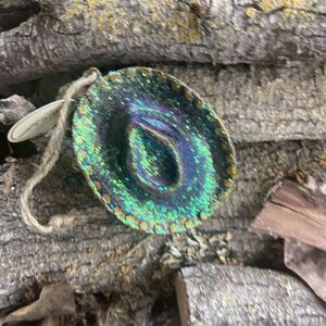 Tii Collections Red Glitter Cowboy Hat Christmas Ornament nwt Green Glitter